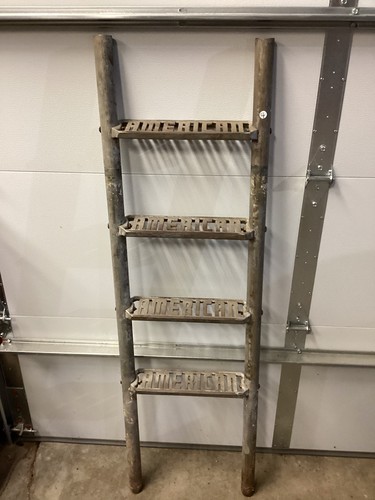 Vintage American 5’ Long Cast Iron School Playground Slide Stairs Ladder Rung