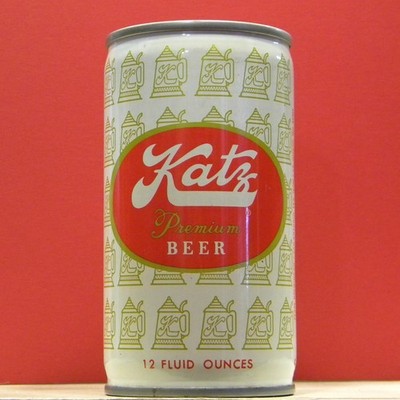 Katz Beer 12 oz Steel Can Pearl San Antonio Texas St Joseph Missouri J46 H/G B/O