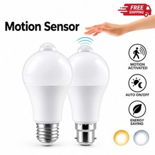 PIR Motion Sensor LED Smart Lamp Bulb Globe Auto ON/OFF Energy Saving Light UK.