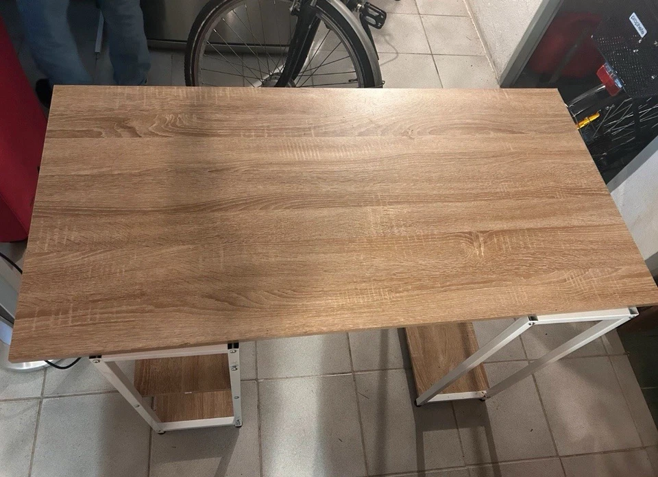 Schreibtisch In Weiß Braun, Guter zustand