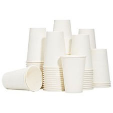 Hot Paper Coffee Cups 12 oz 300 Pack , Disposable Coffee Cups 12 oz, Upgrade...