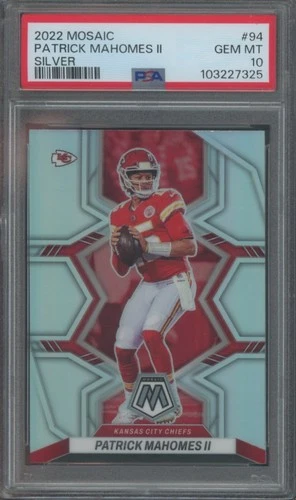 2022 Panini Mosaic Football Patrick Mahomes II #94 Silver PSA 10