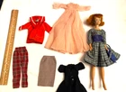 Vintage 1962 Midge Mattel Barbie Doll & Lot Clothes Outfits   001-098