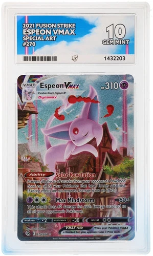 Espeon Vmax 270/264 ACE Fusion Strike Pokemon ACE 10 Gem Mint