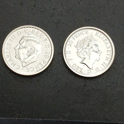 1/10 Oz .999 Silver 2024 King Charles 2020 Queen Elizabeth Britannia Coins