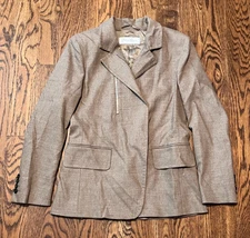 Max Mara Jacket Womens 2 Blazer Wool Made In Italy Brown