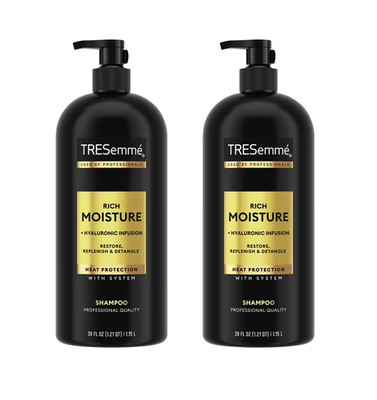 Tresemme Rich Moisture Hydrating Shampoo with Pump, 39 oz, pack of 2