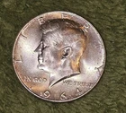 1964 Kennedy Half Dollar, 90% Silver