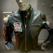 NEW Vintage Suzuki Made in USA Steerhide Leathers Racer 1985 Rare Jacket NWT C