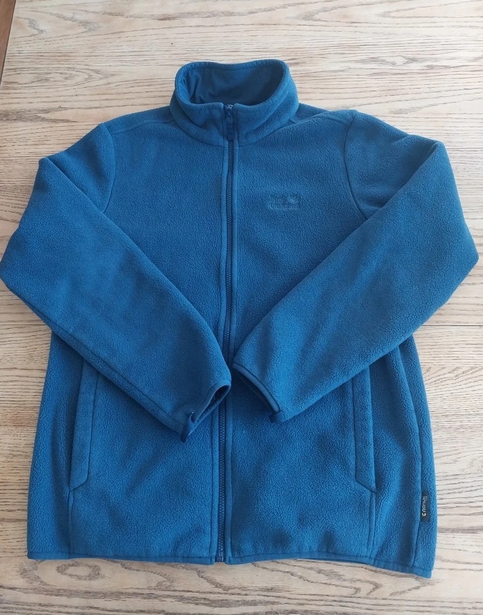 Jack Wolfskin Nanuk 200 Jacket Mens XL Blue Fleece Full Zip Hiking Trail  Outdoor