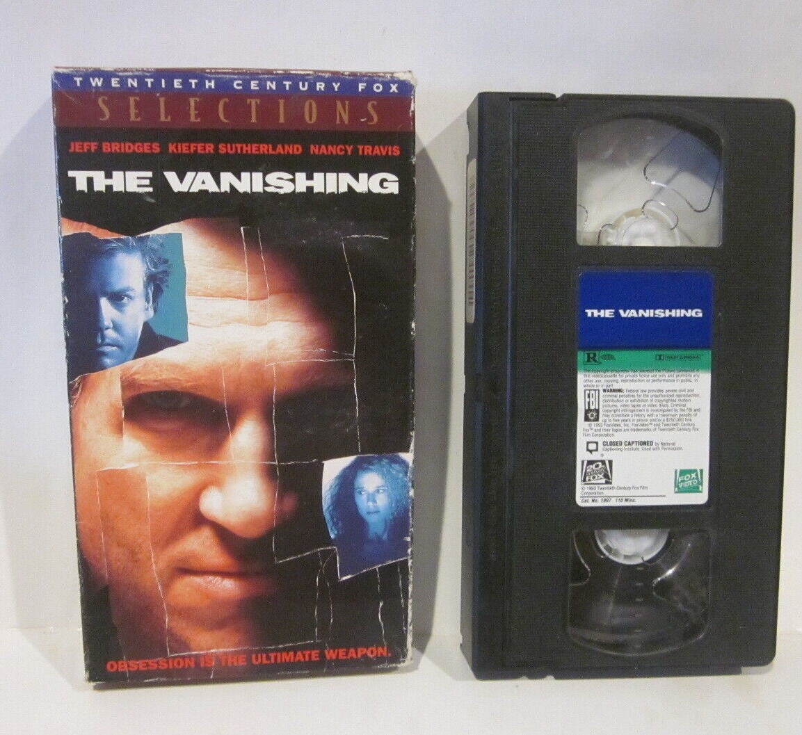 The Vanishing VHS Jeff Bridges, Kiefer Sutherland, Nancy Travis