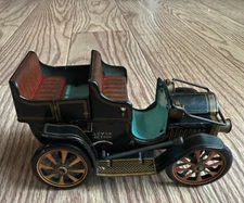 VTG JAPANESE METAL CAR, TRADE MARK MODERN TOYS, PATENT 27579 LEVER ACTION WORKS