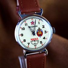 Soviet Wrist Watch Pobeda Komandirskie Vintage Watch Mens Death to Spies USSR
