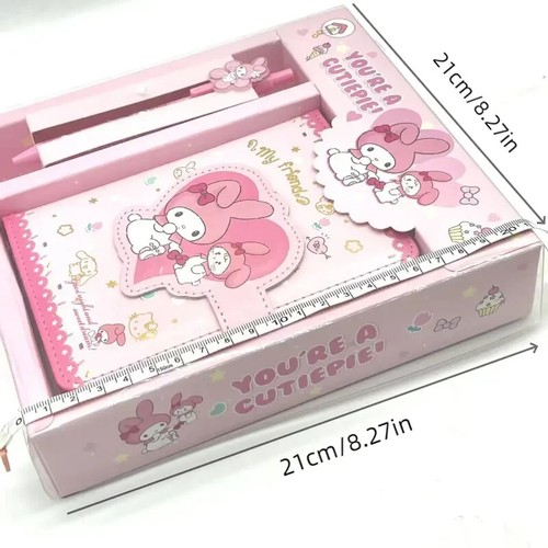 Sanrio Kuromi Notebook Set, Cartoon Pu Leather Handbook - Bild 4 von 6