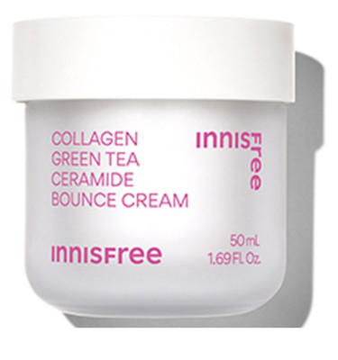 Innisfree Collagen Green Tea Ceramide Bounce Cream 50ml Anti-Aging Elasticity