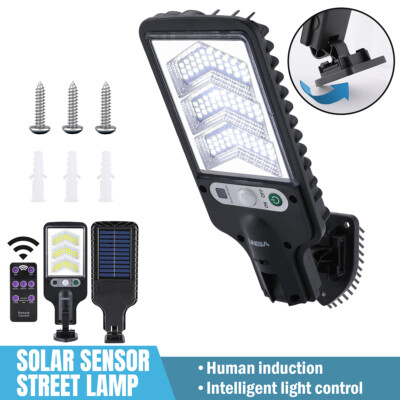 800W Outdoor 648 LED Solar Flood Light Street Flood Light Dusk-to-Dawn Wall Lamp
