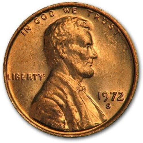 1972 S Lincoln Memorial Cent - Stempelglanz - Bild 1 von 2
