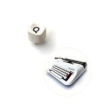 White Q Key for Underwood 378 / 319 Typewriter Vtg Original Part Keyboard thumbnail