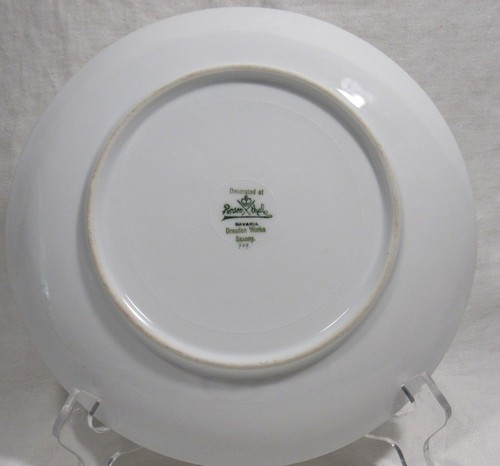 Rosenthal Porcelain Plate Cobalt Blue White Gold Dresden Works Saxony 8.5" VTG - Picture 9 of 10