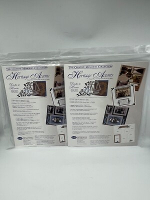 TWO PACKS Creative Memories HERITAGE ACCENTS Die Cut Shapes, Paper & Frames NEW