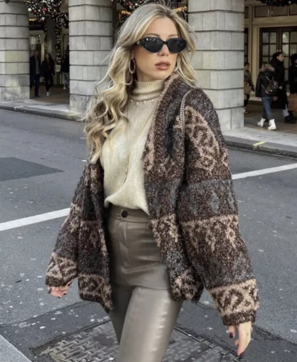 Cardigan leopard deals zara