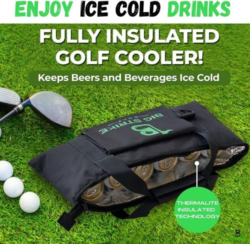 Bolsa refrigeradora de golf Big Strike se adapta a 6 latas, cervezas heladas para bolsa de golf bolsillo lateral - Imagen 6 de 8