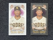 LUIS CAMPUSANO Lot of (2) 2021 Topps Allen & Ginter Mini Black X & Base ROOKIES