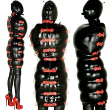 100% Latex Rubber Cosplay Inflatable Dress Binding Skirt Tights Hood 0.4mmS-XXL