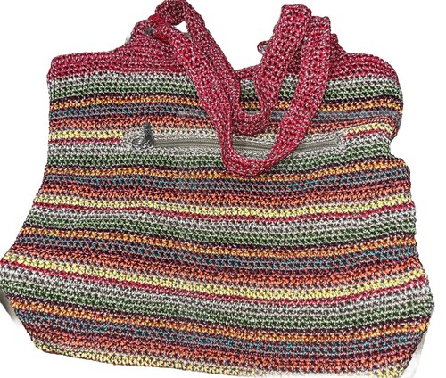 The Sak- Brand New W/ Tags- Gypsy Stripe Bag, Hand Crocheted - Picture 2 of 11
