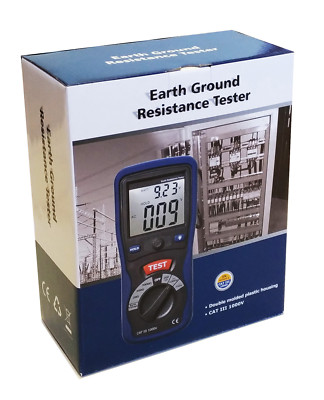 CEM DT-5300 Digital Earth Ground Resistance Tester Ohm DC AC Volt Meter w/ Bag