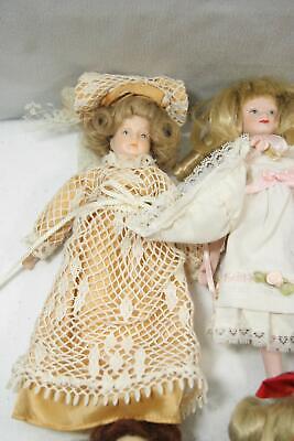 Tiny little 3 china and bisque dolls, Merry Christmas doll antique (item  #1335692)