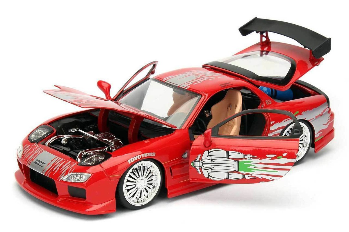Fast And Furious 1993 Dom's Mazda RX-7 F8, Jada, Diecast Toy Car