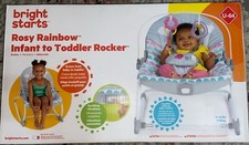 Infant to Toddler Rocker with Vibrations, Baby Seat for Girl or Rosy Rainbow