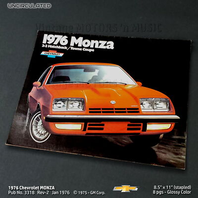 UNCIRCULATED 1976 Chevrolet Monza 8 pg Dealer Sales Brochure #3318 Rev 2  1/76