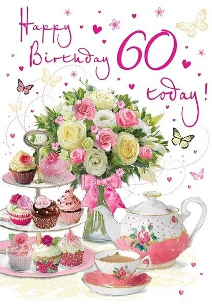 60 YEAR OLD FEMALE BIRTHDAY CARD TOP QUALITY CARD BY REGAL