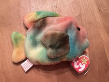 TY Beanie Baby Babies CORAL The Tie-Dye Fish MWMT -4th Gen Tag / 3rd Gen Tush