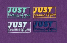 JUST BECAUSE OF YOU die cuts scrapbook cards