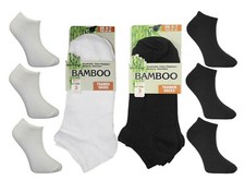 Bamboo Trainer Ankle Socks Breathable Odour Resistant Sports Mens Size 6-11