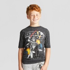 Star Wars Dark Vader Boys Heather Black T-Shirt Size XS, L, XL