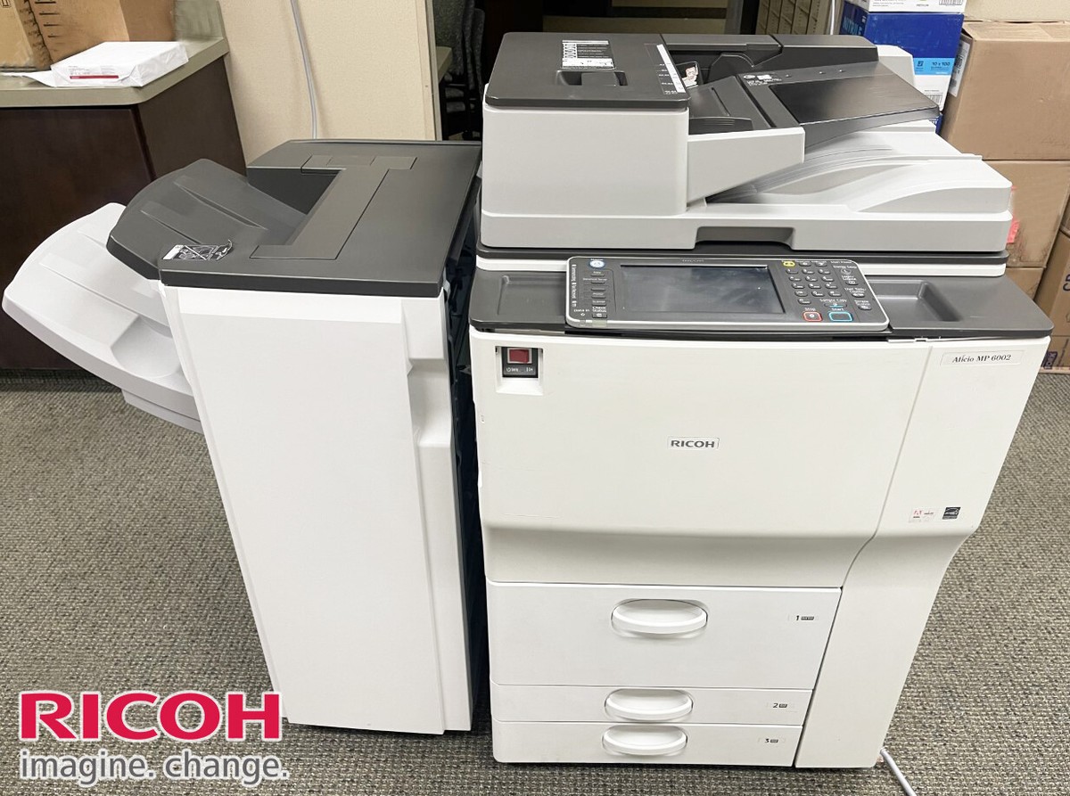 Ricoh Aficio MP 6002 Mono Multifunction Laser MFP Printer Copier