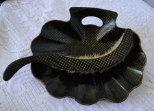 VERITABLE RAMASSE MIETTES BROSSE NAPOLEON III ANCIEN NOIR ETOILES DOREES
