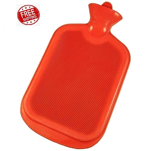 Hot Water Bottle Bag 2000ml 12"x7" Thick Rubber Bag Relax Heat Cold