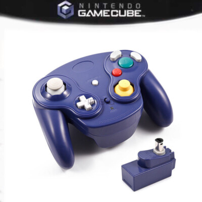 2.4G Wireless wavebird Game Controller Receiver Console for GameCube GC NGC Blue