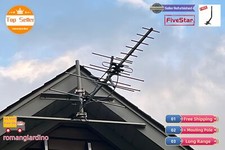 Yagi Digital HDTV Antenna Outdoor 250 Mile for Directional OTA Reception VHF UHF