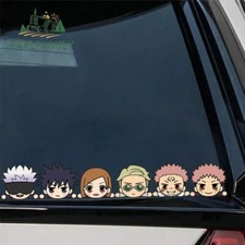 EARLFAMILY Jujutsu Kaisen Lay Down Anime Car Sticker Cartoon Decal DIY Decor