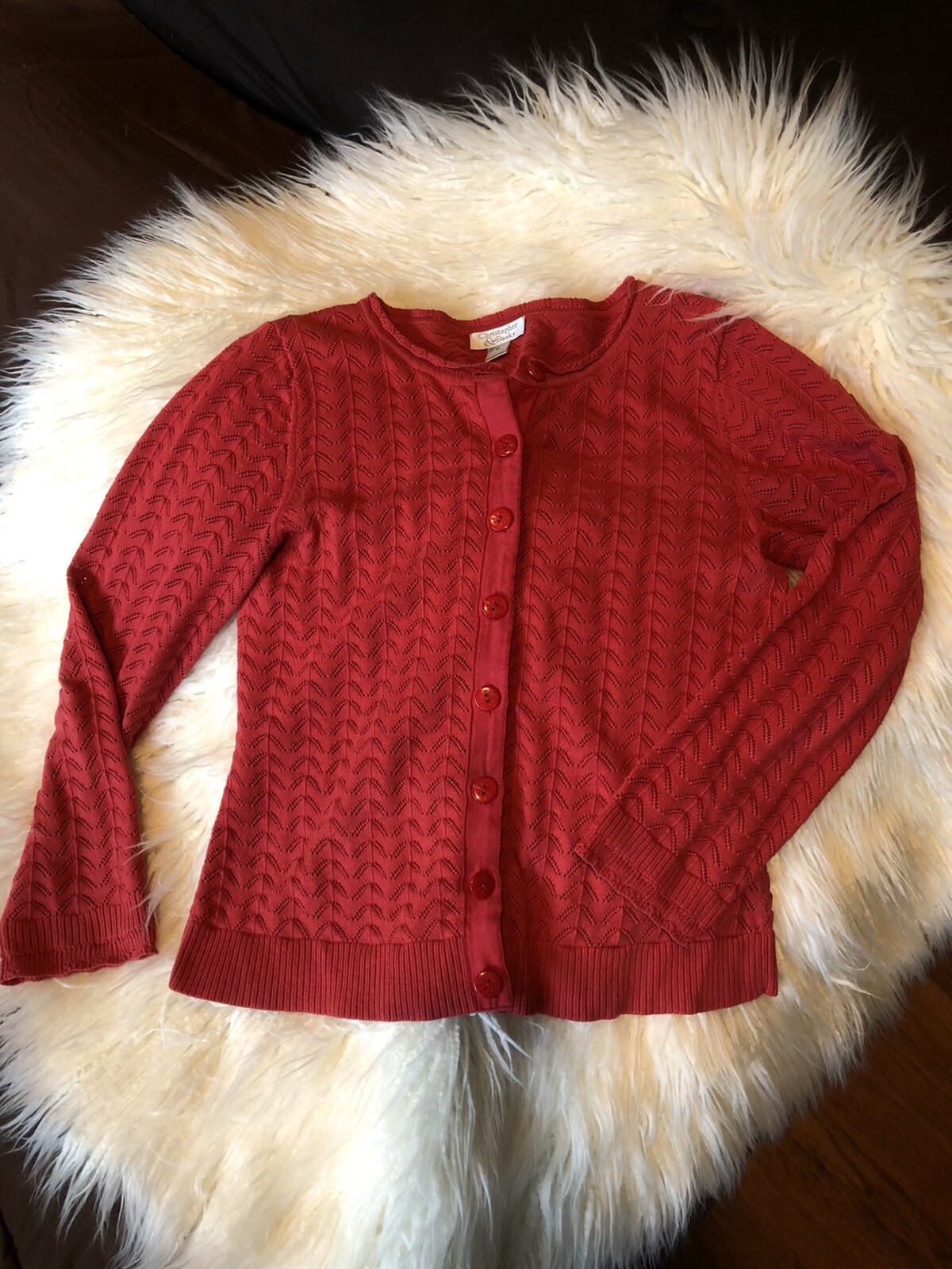 Cardigan womens M rose red-image