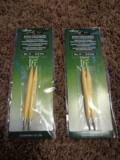 LOT OF 2 Clover Bamboo Interchangeable Circular Knitting Needles - No.11 8.0 mm 