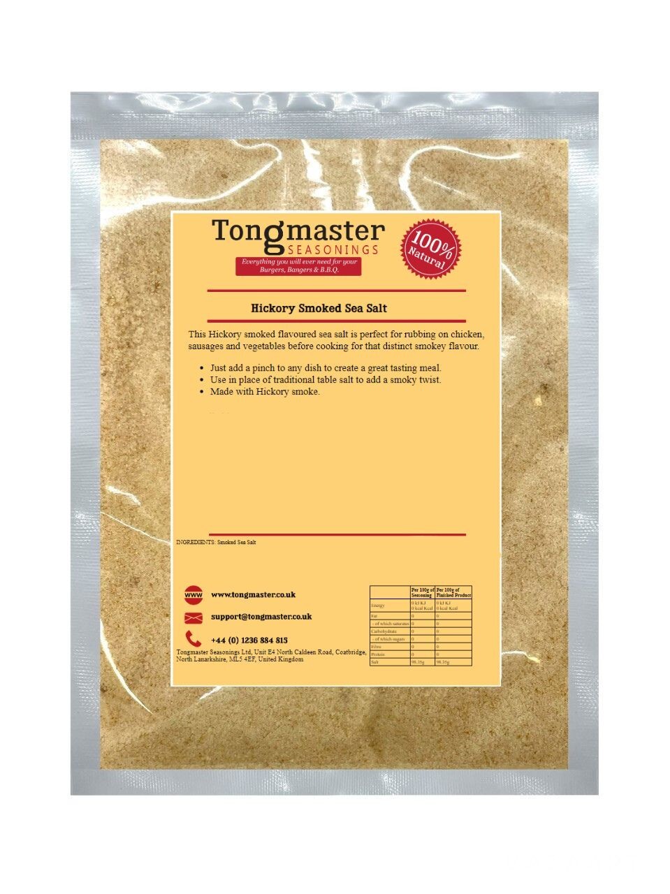 Hickory Smoked Sea Salt - 500g