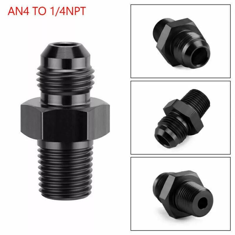 1/2/4PCS AN4 AN6 AN8 AN10 AN12 Straight Male Flare Fuel Hose End Fitting Adapter