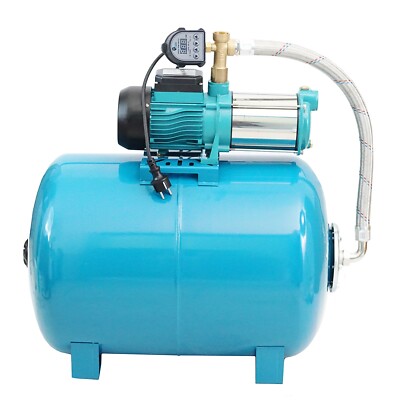 Hauswasserwerk 100L + Pumpe 1300W INOX + Pumpensteuerung Trockenlaufschutz EDS